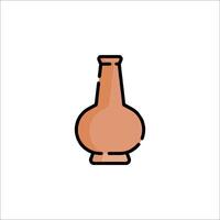 An illustration of a brown vase on a white background vector
