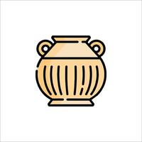 Ancient pottery icon on white background vector