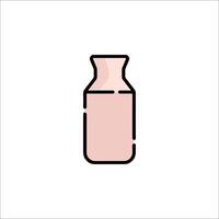 A pink bottle with a lid on a white background vector