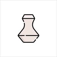 A white bottle with a black handle on a white background vector