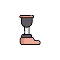 A shoe with a glass in it on a white background vector