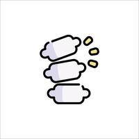 A stack of pancakes icon on a white background vector