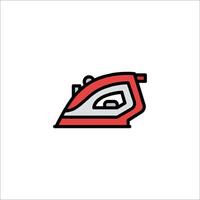A red iron on a white background vector