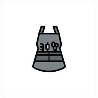 A black apron with the word cook written on it vector