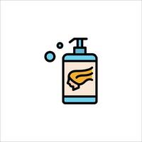 A bottle of shampoo with a woman's head on it vector