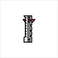A drawing of a thermometer on a white background vector
