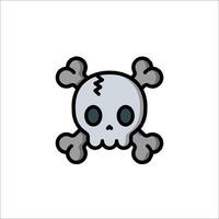 A skull and crossbones icon on a white background vector
