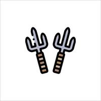 Two spades with two handles on a white background vector