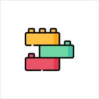 A colorful brick icon on a white background vector