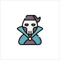 A cartoon character with a mask on vector