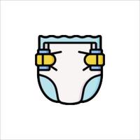 Diaper icon on white background vector