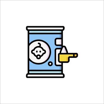 A can of soda with a small robot on top vector