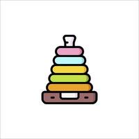 A colorful tower with a toy inside vector