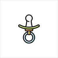 A pacifier icon on a white background vector