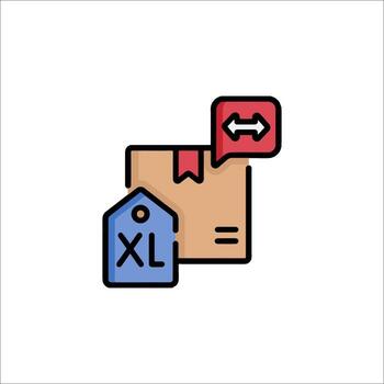 A package with a label and a box vector