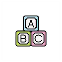 Abc blocks icon illustration vector