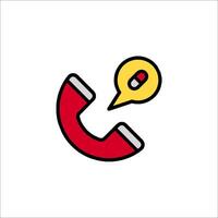 A phone icon with a phone and a map vector