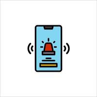 A phone with a red light on it vector