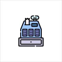 A cash register icon on a white background vector