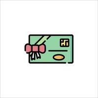 A gift card icon with a bow on it vector