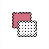 Two pink squares with polka dots on them vector