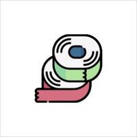 A stack of rolls of toilet paper vector