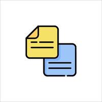 A pair of paper documents icon vector