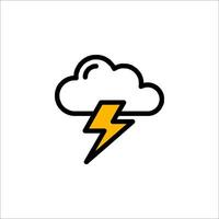 A lightning bolt and cloud icon vector