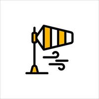 A yellow and black wind speed sign on a white background vector