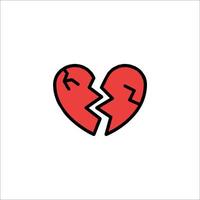 Broken heart icon, illustration vector