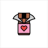 A chocolate box with a heart on it vector