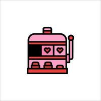 A pink machine with hearts on it vector