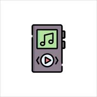 A mp3 player icon on a white background vector