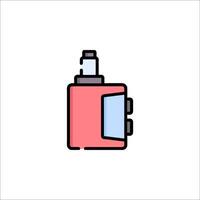 A red and blue vaporizer on a white background vector