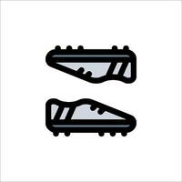 Two shoes on a white background with a black outline vector