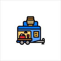 A small truck with a bottle of wine on the back vector