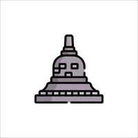 A temple icon in a flat style vector