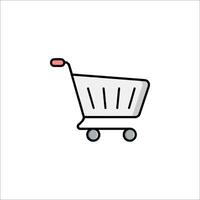 Shopping cart icon vector