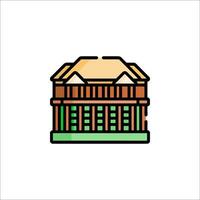 A building icon in a flat style vector