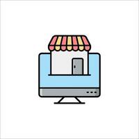 Online store icon vector