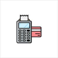 A credit card and a cash register icon vector
