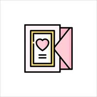 A pink envelope with a heart inside vector