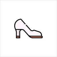 Shoes icon, white background, flat design vector