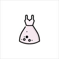 A dress icon in a line drawing vector