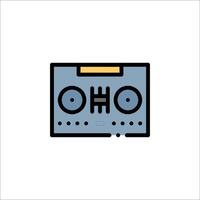 A cassette player icon on a white background vector