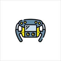 A steering wheel icon on a white background vector