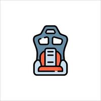 A car seat icon on a white background vector