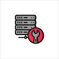 A wren and a server icon vector