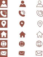 Icon elements collection with simple symbol design style for your icon elements design . unformal icon . drawing style vector