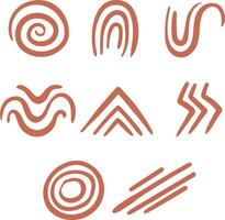 Abstract Form Elements Collection with symbol style vector